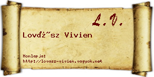 Lovász Vivien névjegykártya